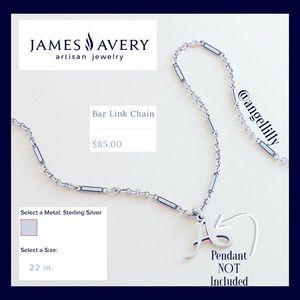 James Avery 22β Bar Link Chain EUC